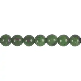 String Beads, Zoisite with Ruby, 09mm (39cm) | wholesaler gems & healing stones