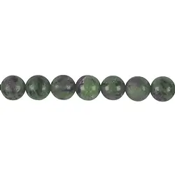 141630100920 Strang Kugeln, Zoisit mit Rubin, 10mm | Edelsteine, Heilsteine & Schmuck-Handel