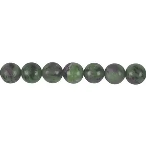 Rang de collier boules, Zoïsite avec du rubis, 10mm | Marco Schreier
