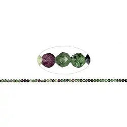 141630104820 Rang de colliers boules, Zoïsite avec du rubis, à facettes, 03mm (39cm) | Marco Schreier