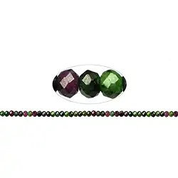 141630300520 Rang de colliers, Zoïsite avec du rubis, à facettes, 02 x 04mm | Marco Schreier