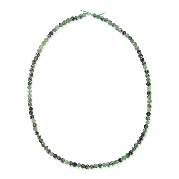 Strang Coin, Zoisit mit Rubin, 04 x 02mm, facettiert (39cm) | Marco Schreier