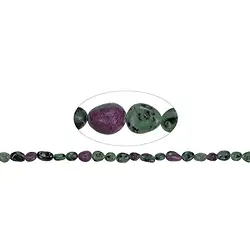 141630602520 Strand of nuggets, Zoisite with Ruby, 06-08mm | wholesaler gems & healing stones