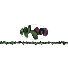 Rangs de colliers, Zoïsite avec du rubis, 01-03 x 03-08mm (88cm) | Marco Schreier