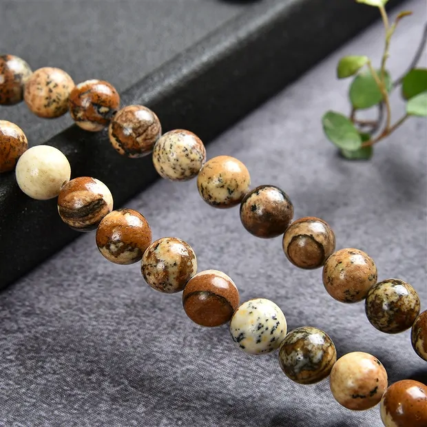 String Beads, Jasper (Landscape), 06mm (39cm) | wholesaler gems & healing stones
