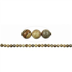 141640100720 Rang de colliers boules, jaspe (jaspe paysage), 08mm | Marco Schreier