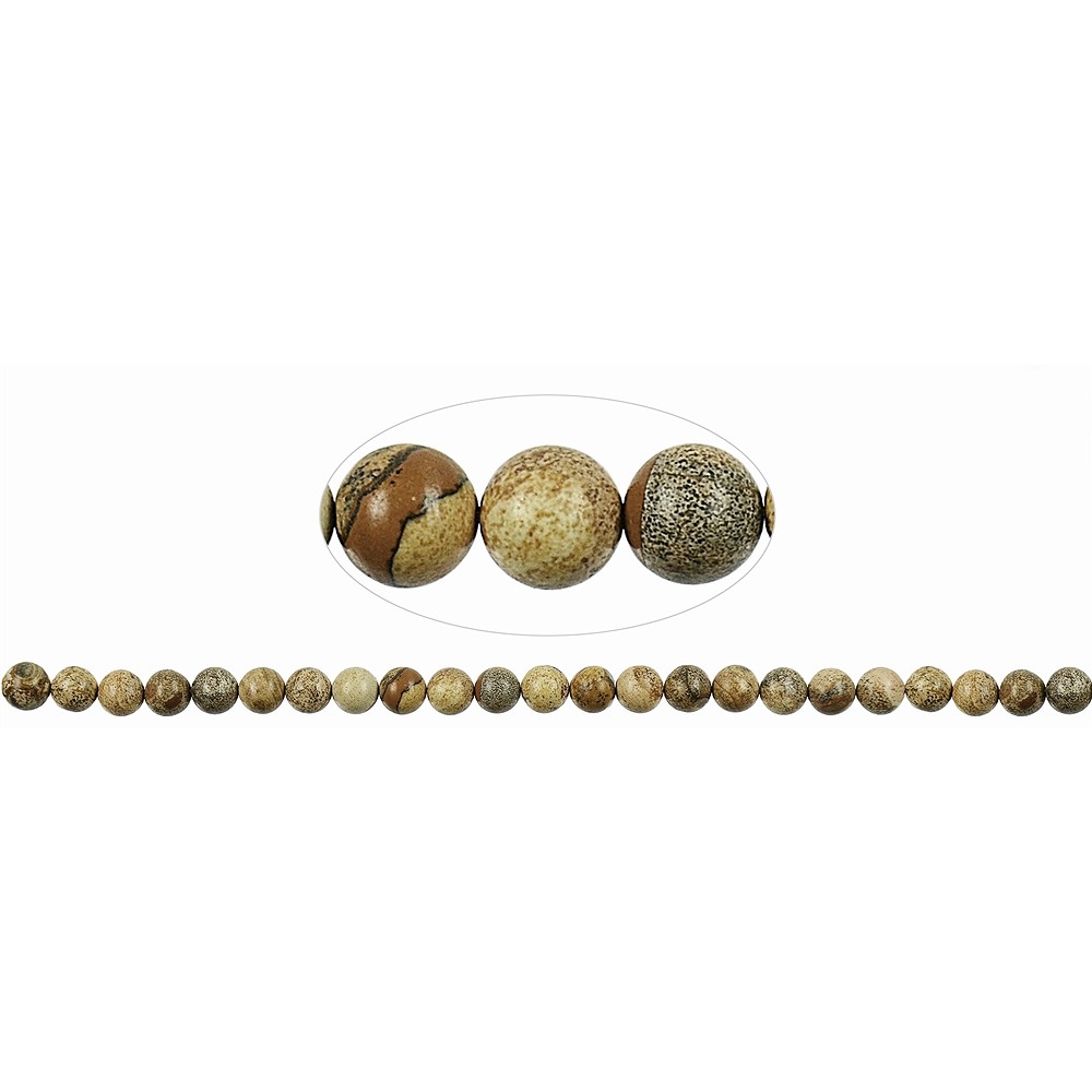 Strang Kugeln, Jaspis (Landschaftsjaspis), 08mm | Marco Schreier