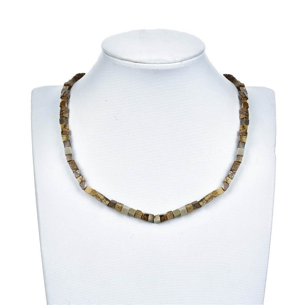 Rang de colliers, jaspe (jaspe paysage), 04mm (39cm) | Marco Schreier