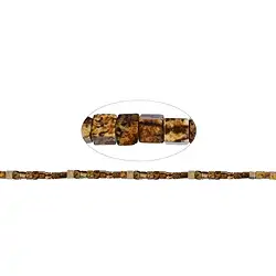141640200620 Strand cube, Jasper (Landscape), 04mm (39cm) | wholesaler gems & healing stones