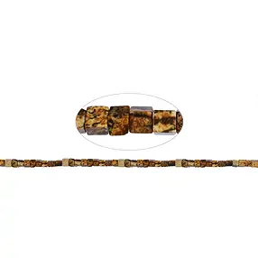 Strang Würfel, Jaspis (Landschaftsjaspis), 04mm (39cm) | Marco Schreier