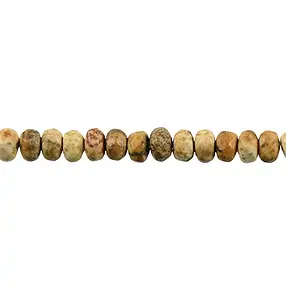 Strang Button, Jaspis (Landschaftsjaspis), facettiert, 02 x 04mm | Marco Schreier