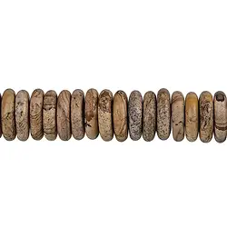 141640320820 Strand of slices, Jasper (Landscape), 04 x 17mm | gems, healing stones & jewelry