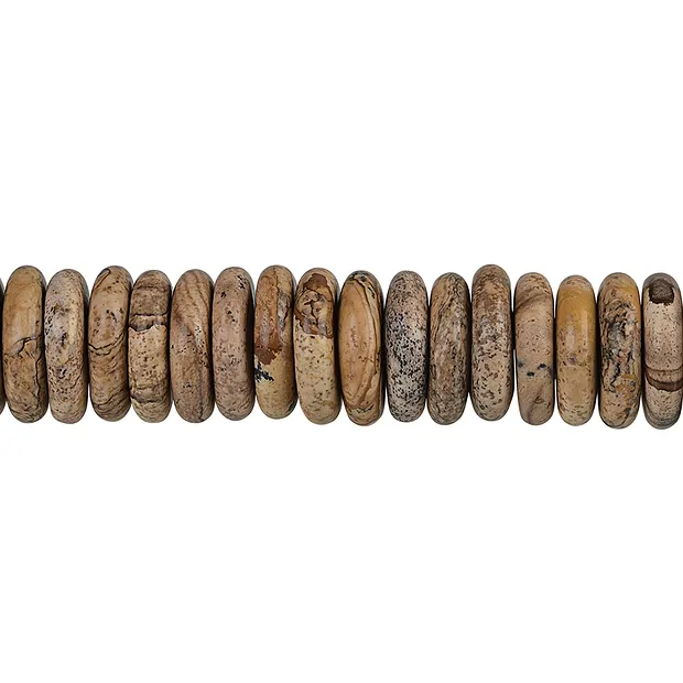 Strang Scheiben, Jaspis (Landschaftsjaspis), 04 x 17mm | Marco Schreier
