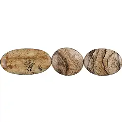 141640321020 Strand of slices, Jasper (Landscape), 15-25 x 13mm | Marco Schreier