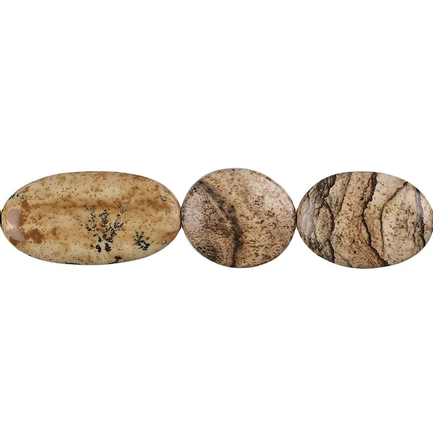 Strang Scheiben, Jaspis (Landschaftsjaspis), 15-25 x 13mm | Marco Schreier