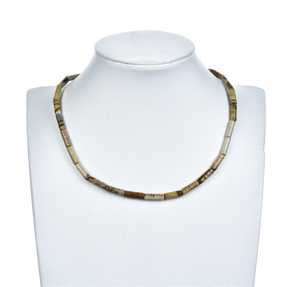 Filamento cilindrico, diaspro (diaspro paesaggistico), 13 x 04 mm | Marco Schreier