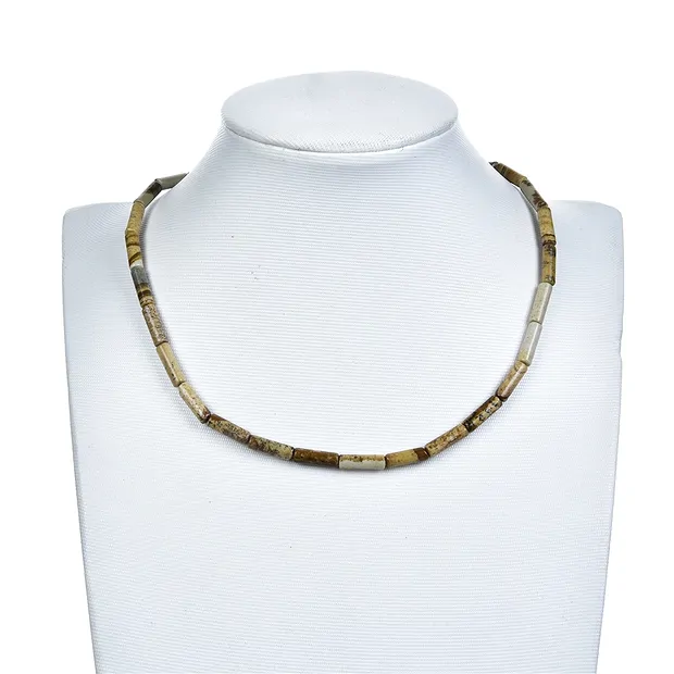 Filamento cilindrico, diaspro (diaspro paesaggistico), 13 x 04 mm | Marco Schreier