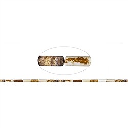 141640400220 Filamento cilindrico, diaspro (diaspro paesaggistico), 13 x 04 mm | Marco Schreier