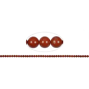 Rang de colliers boules, Jaspe (rouge), 04mm | Marco Schreier