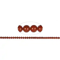 141650100520 Strang Kugeln, Jaspis (rot), 06mm | Großhändler Edelsteine, Heilsteine & Schmuck