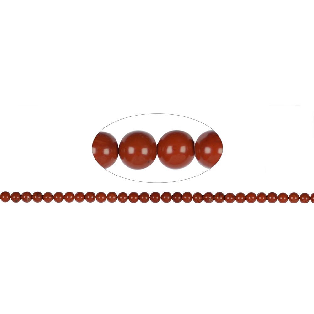 Strang Kugeln, Jaspis (rot), 06mm | Großhändler Edelsteine, Heilsteine & Schmuck
