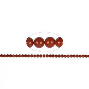 Rang de collier boules, Jaspe (rouge), 06mm | Marco Schreier