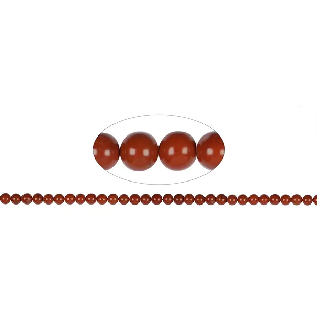 Strang Kugeln, Jaspis (rot), 06mm | Großhändler Edelsteine, Heilsteine & Schmuck