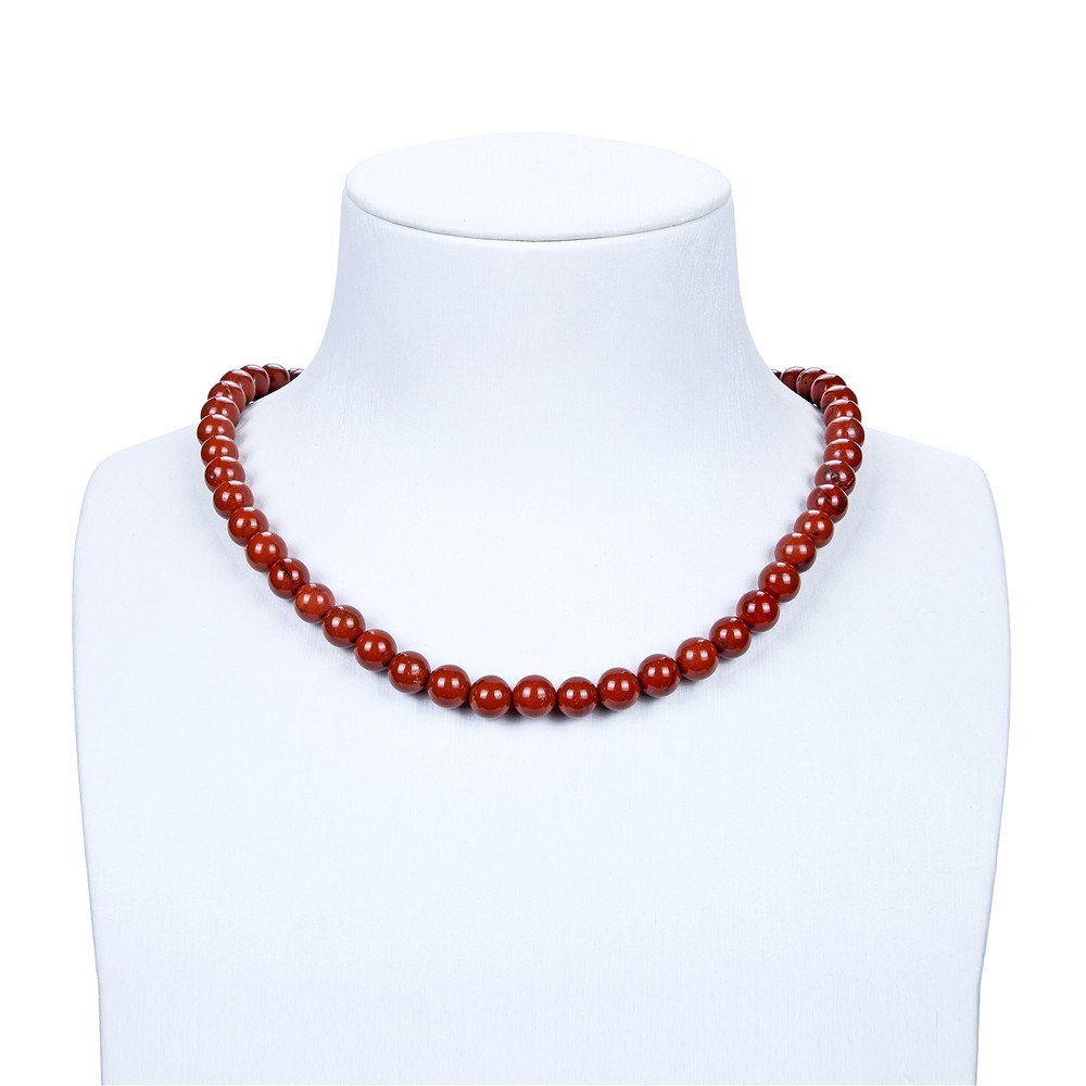 Strang Kugeln, Jaspis (rot), 08mm | Großhändler Edelsteine, Heilsteine & Schmuck