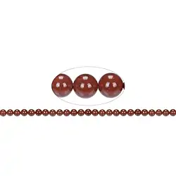 141650100720 Strang Kugeln, Jaspis (rot), 08mm | Großhändler Edelsteine, Heilsteine & Schmuck