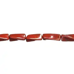 141650302320 Strand cylinder (twisted), Jasper (red), 20 x 10mm | Marco Schreier