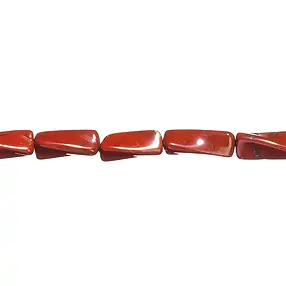 Cordón cilíndrico (trenzado), jaspe (rojo), 20 x 10mm | Marco Schreier