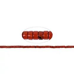 141650400620 Rang de collier "Heishi", Jaspe (rouge), 02,5 x 04mm | Marco Schreier