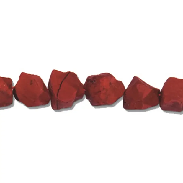 Filone di pepite, Diaspro (rosso), lucidato grezzo, 12 - 17 mm | Marco Schreier