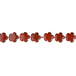 141651105520 Strand flower, Jasper (red), 15mm (44cm) | wholesaler gems & healing stones