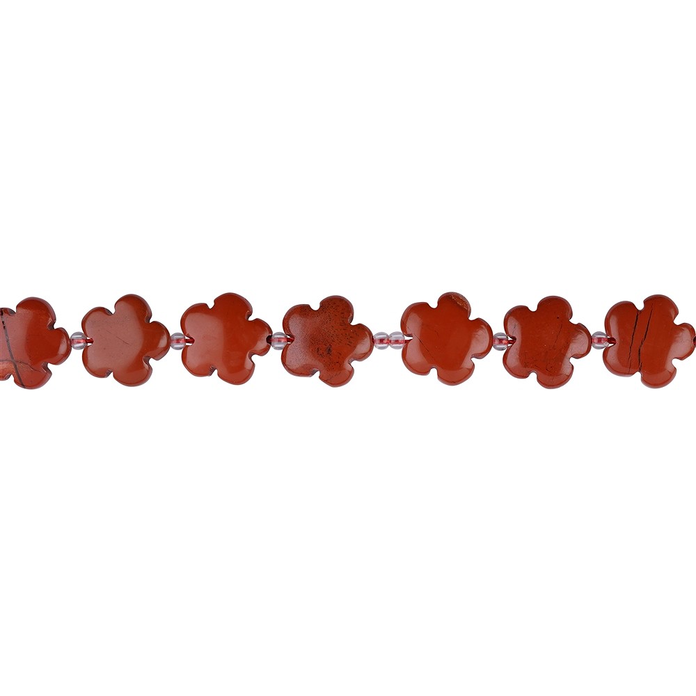 Rangs de colliers, Jaspe (rouge), 15mm (44cm) | Marco Schreier