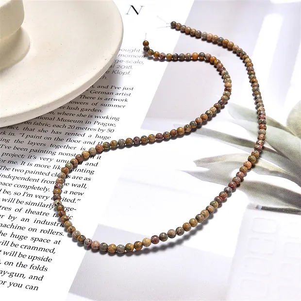 String Beads, Jasper (leopard skin jasper), 03mm | Marco Schreier