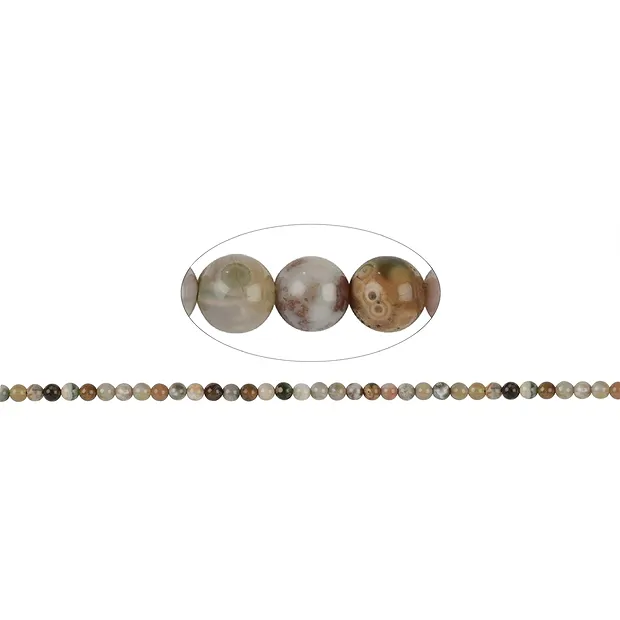 String Beads, Jsapis (Ocean Jasper, Variegated Jasper), 04mm | Marco Schreier