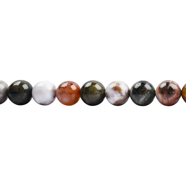String Beads, Ocean Jasper, 10mm | wholesaler gems, healing stones & jewelry
