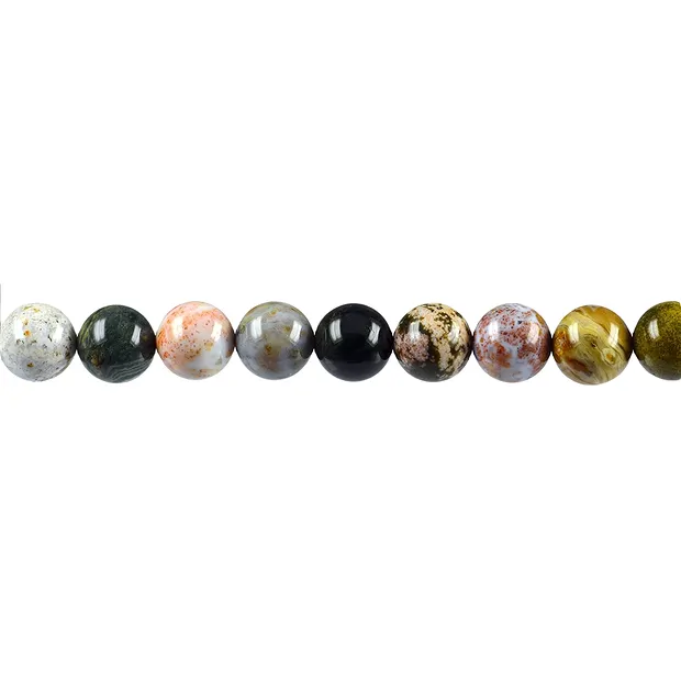String Beads, Ocean Jasper, 12mm | wholesaler gems, healing stones & jewelry