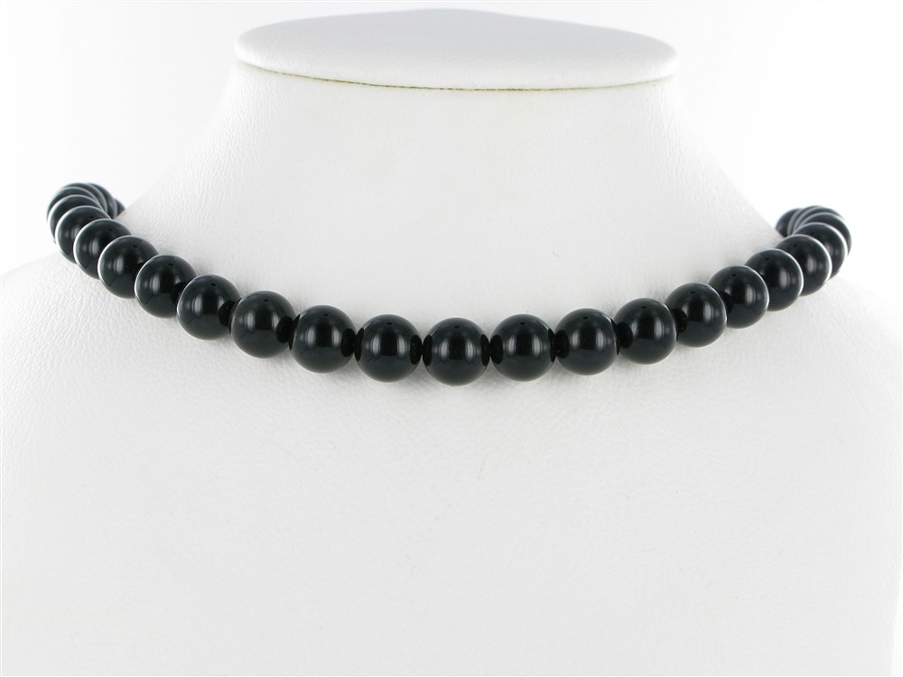 Rang de collier boules, Obsidienne (arc-en-ciel), 10mm (37cm) | Marco Schreier