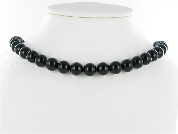 Rang de collier boules, Obsidienne (arc-en-ciel), 10mm (37cm) | Marco Schreier