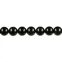 141700100920 Strang Kugeln, Obsidian (Regenbogenobsidian), 10mm (37cm) | Marco Schreier