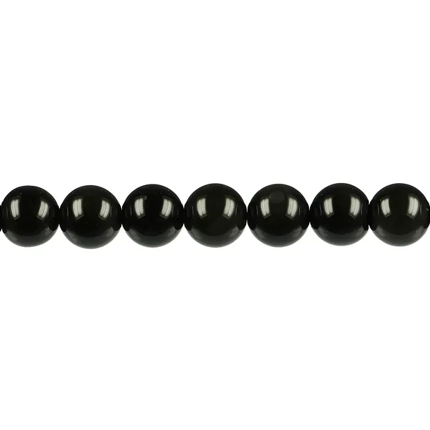 Rang de collier boules, Obsidienne (arc-en-ciel), 10 mm (37 cm) | Marco Schreier