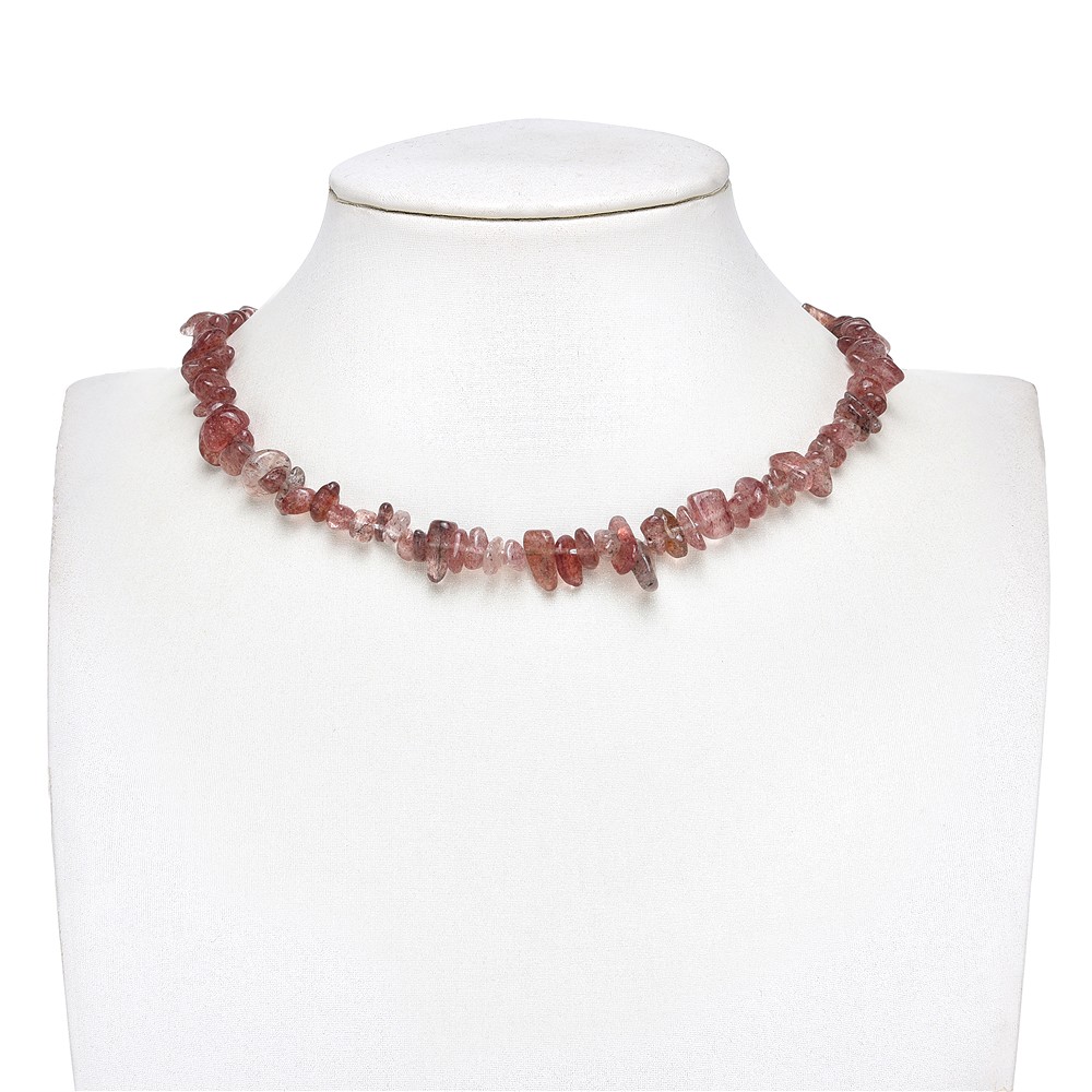 Strand of chips, Strawberry Quartz, 05 - 08mm (80cm) | Marco Schreier