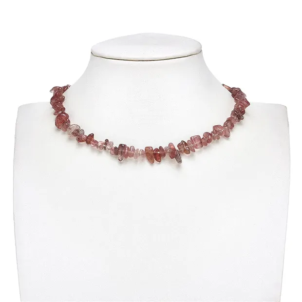 Strang Chips, Erdbeerquarz, 05 - 08mm (80cm) | Edelsteine, Heilsteine & Schmuck