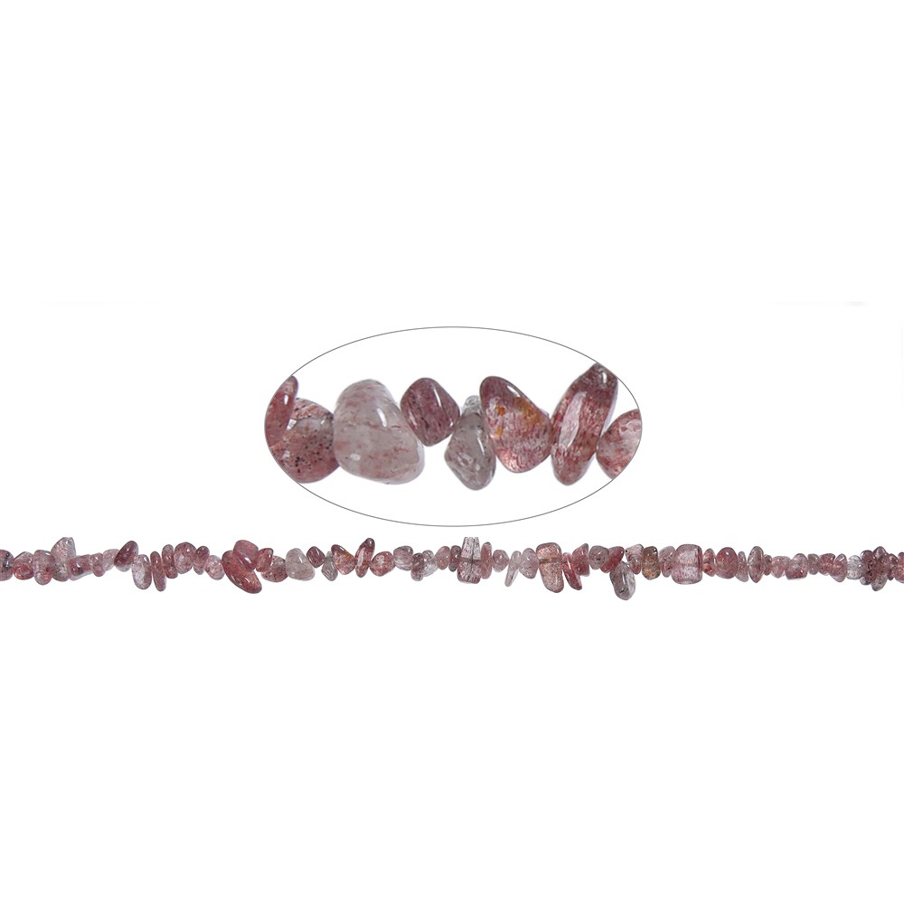 Strand of chips, Strawberry Quartz, 05 - 08mm (80cm) | Marco Schreier