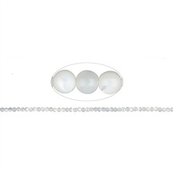 141750100120 Rang de colliers boules, nacre (claire), 02mm | Marco Schreier