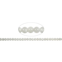 141750100520 String Beads, Mother of Pearl (light), 06mm | wholesaler gems &amp; healing stones