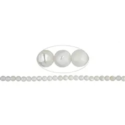 141750100720 String Beads, Mother of Pearl (light), 08mm | wholesaler gems & healing stones