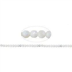 141750101620 Filo di perline, Madreperla (chiara), 04 mm, sfaccettato | Marco Schreier